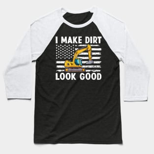 Excavator Excellence Trendy Tee Showcasing the Versatility of Machinery Baseball T-Shirt